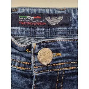✨新品タグ付き✨ARMANI JEANS 濃紺 イタリア製 Size30 Armani Black Button Fly Jeans - Tag Size 30 - Etsy